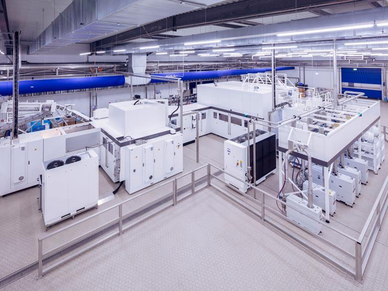 Pharmaceutical production equipment in a manufacturing facility