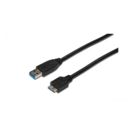 Кабель USB 3.0 A → microUSB B, 0, 25 м, чорний