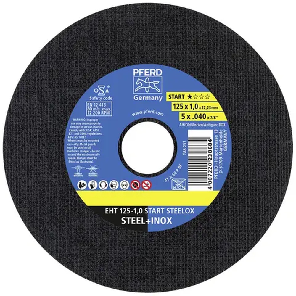 [IC-G0016] Відрізний диск PFERD TOOLS EHT 125-1, 0 PSF STEELOX 61721100