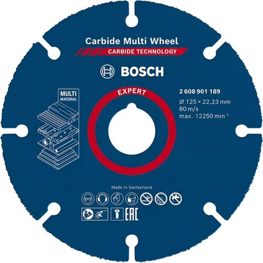 Диск відрізний універсальний Carbide Multi 125 × 22, 23 мм