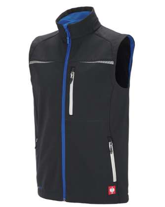 Жилет Softshell Strauss e.s.motion 2020, графітовий/синій Chagall, розмір L